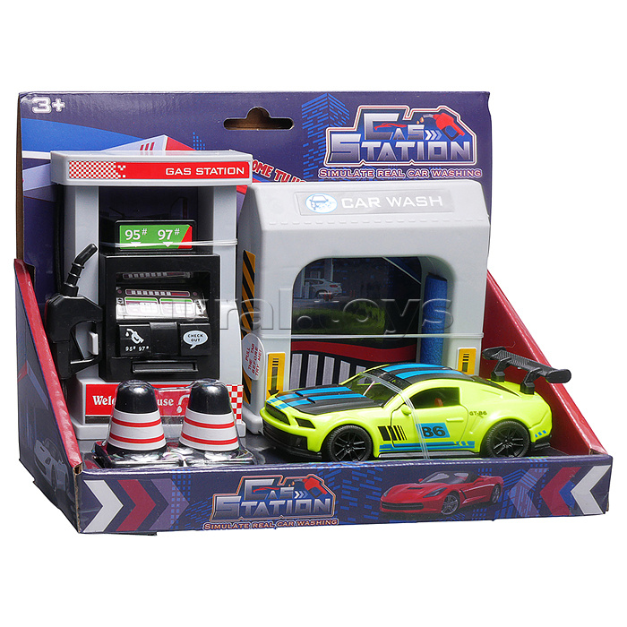 Игровой набор "Заправочная станция" в коробке