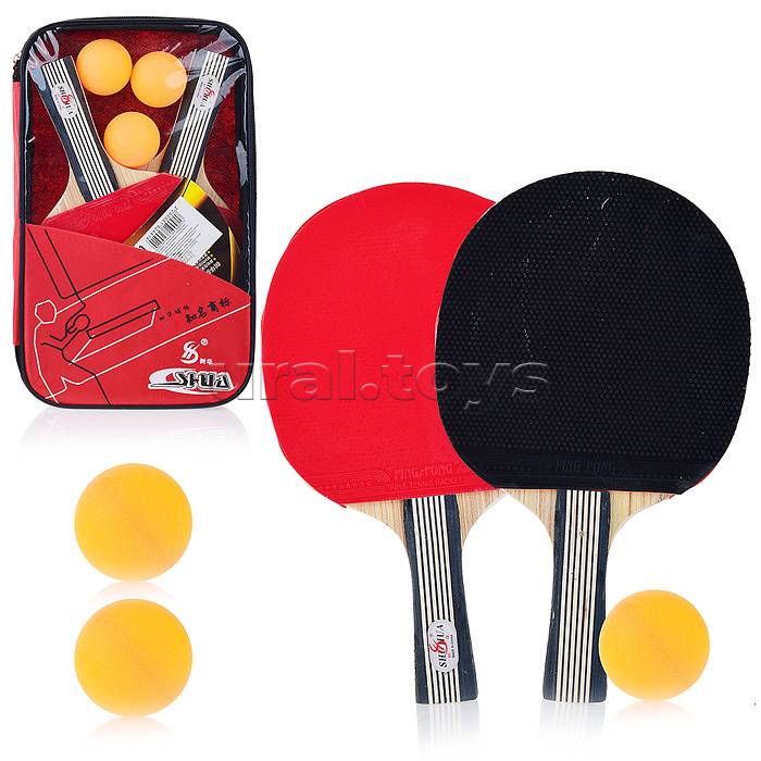 Набор для настольного тенниса (2 ракетки, 3 мяча) в сумке