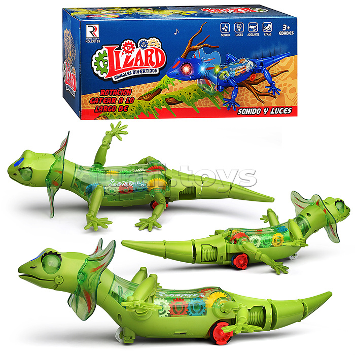 Ящерица на батарейках, в коробке