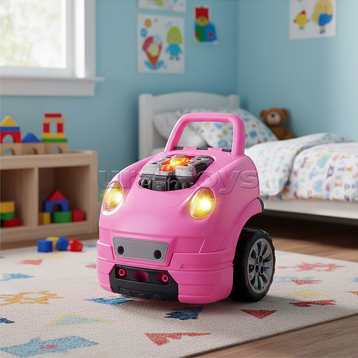 Набор Автомеханик ( разборные детали под капотом, свет/звук, дистанционный пульт), в коробке