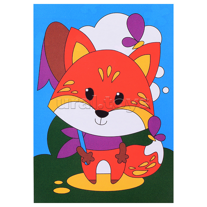 Картина по номерам для малышей Веселые картинки "Красная лисичка"