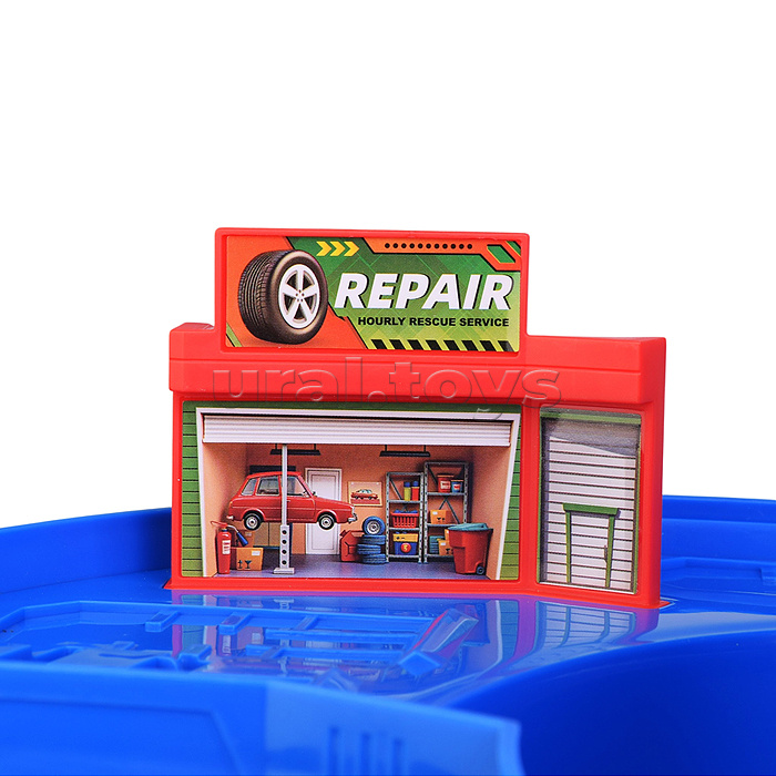 Парковка "Сити-паркинг" 1 металлическая машина в наборе, (свет, звук) в коробке