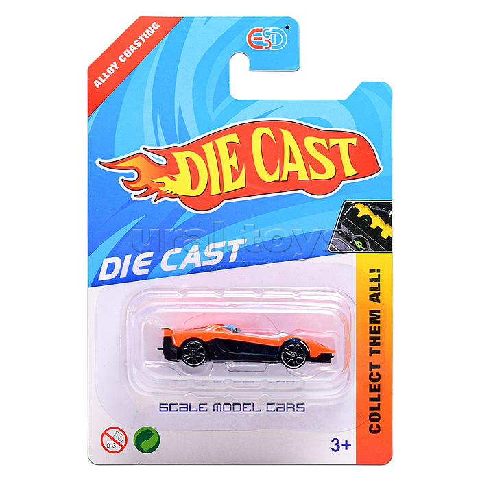 Машина металлическая "Гонщик" на листе