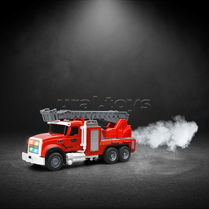 Машина "Пожарная машина" (свет, звук, спрей) в коробке