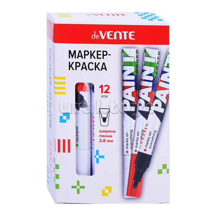 Маркер-краска, круглый, алюминиевый корпус, с клипом, нитро-основа, пулевидный наконечник, ширина линии 2,8 мм, длина письма 400 м, белый Маркер-краска, круглый, алюминиевый корпус, с клипом, нитро-основа, пулевидный наконечник, ширина линии 2,8 мм, длина письма 400 м, белый