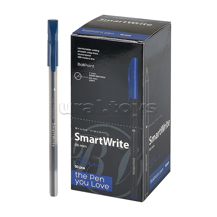 Ручка "SmartWrite Black" шариковая 0.5 мм, синяя Ручка "SmartWrite Black" шариковая 0.5 мм, синяя