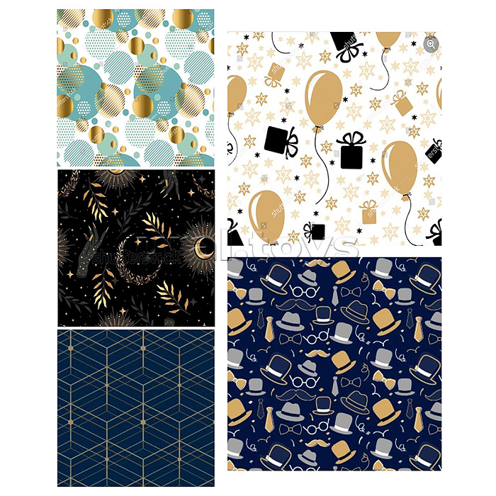 Упаковочная бумага. Современная коллекция, в ассортименте (70х100, 10л, 5+0, 5 диз )