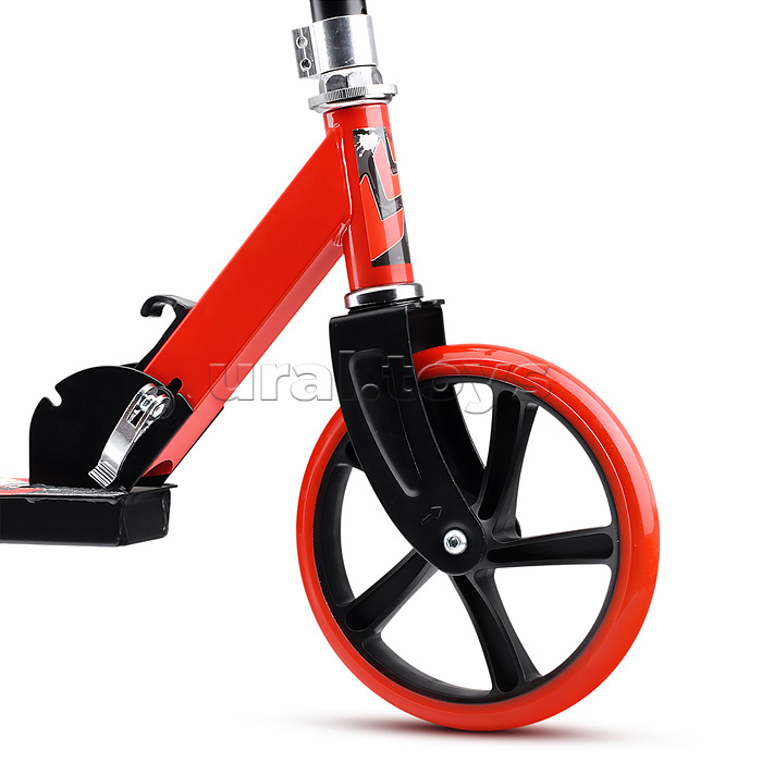 Самокат 2-х кол., красный, d 200 мм., PU, в коробке