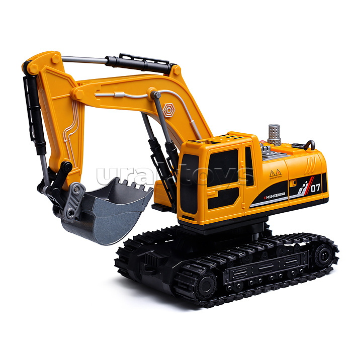 Экскаватор "Силач" с прицепом, р/у, 27 MHz, в коробке