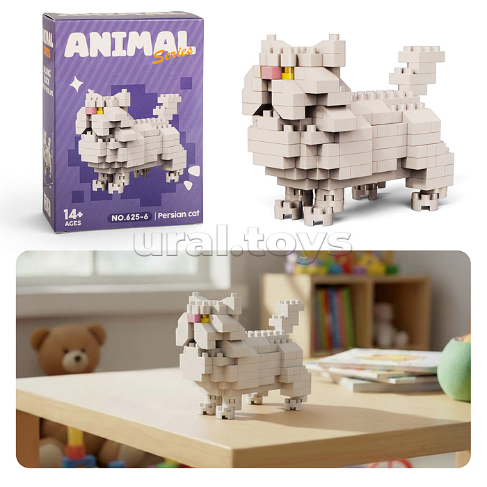 Конструктор "Белый кот" 3D, в коробке