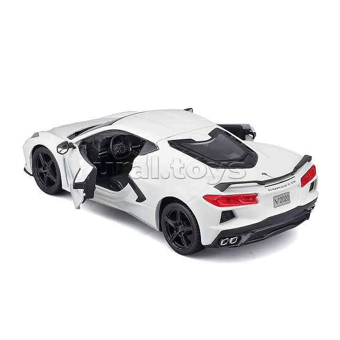 DIY машинка с отверткой die-cast 2020 Chevrolet Corvette Stingray Coupe Z51, 1:24, белая