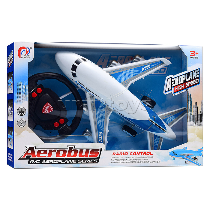 Самолет "Боинг-2" р/у, 27 MHz, свет, аккум, в коробке