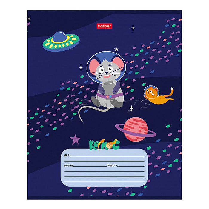 Тетрадь 12л клетка "Космическое приключение" А5ф