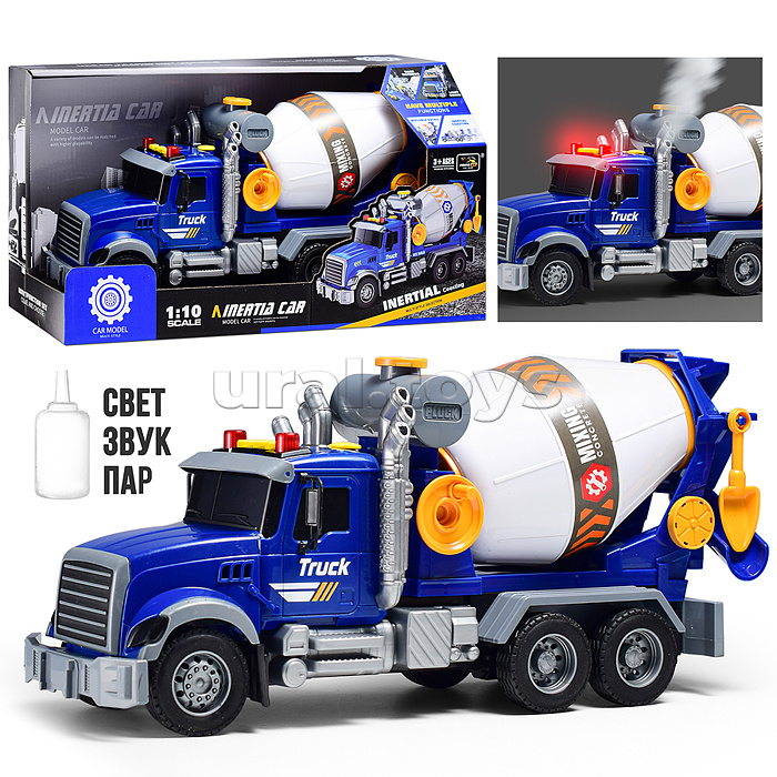 Машина "Бетономешалка" на батарейках, в коробке