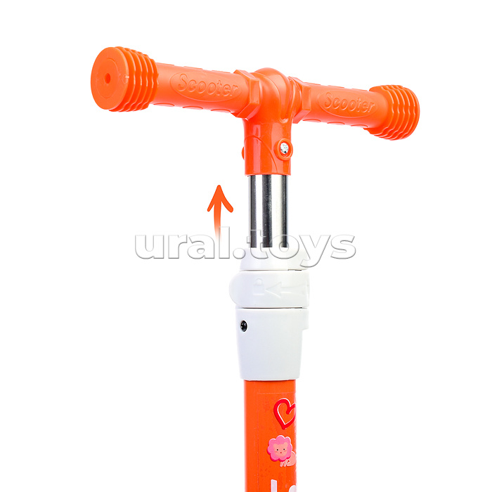 Самокат 3-х кол., оранжевый, PU, ABEC 7, в коробке