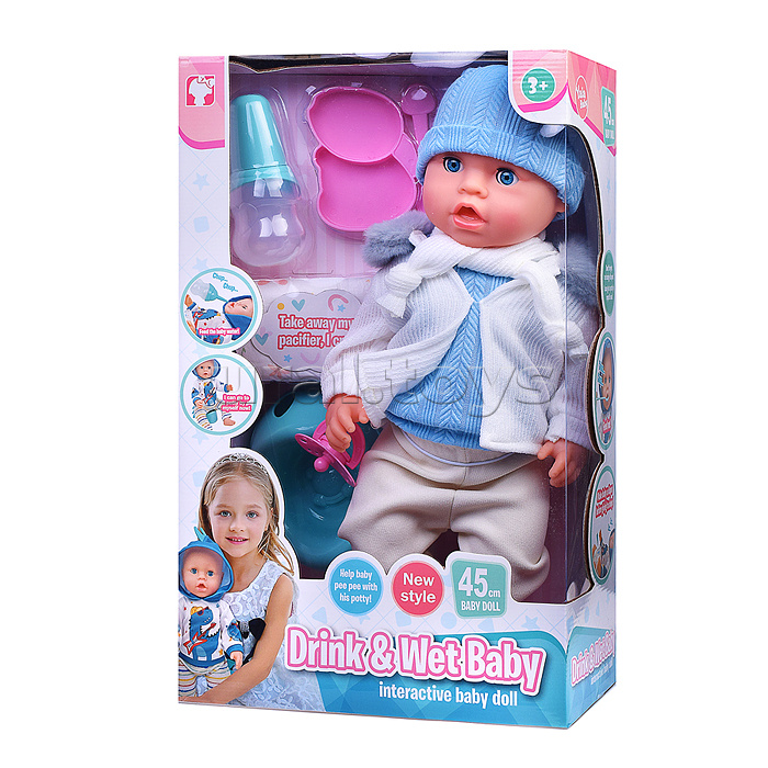 Пупс с аксессуарами "Женечка" в коробке