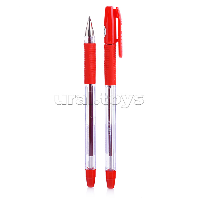 Ручка шариковая "BPS" красная, 0,7мм, грип