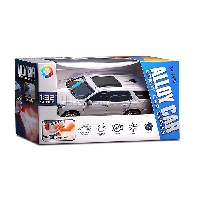 Машина "Яркий заезд" (свет, звук, дым) в коробке