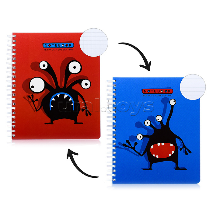 Тетрадь 96л клетка/линия А5 гребень S Перевертыш Кляксоиды Тетрадь 96л клетка/линия А5 гребень S Перевертыш Кляксоиды