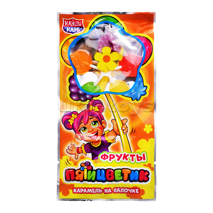 Карамель на  палочке "Пятицветик" (фрукты) 12гр*30шт
