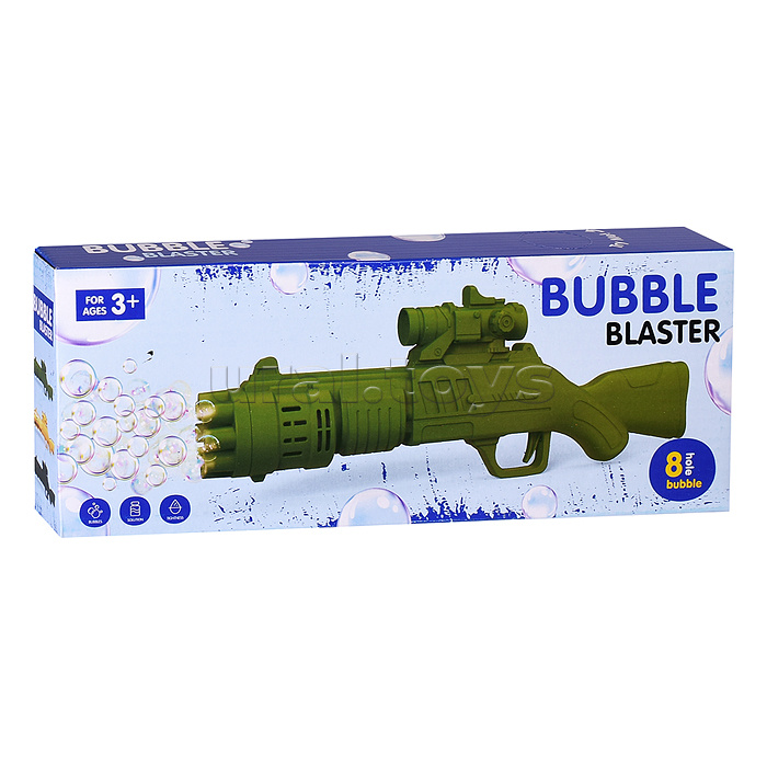 Пистолет "Bubble" для мыльных пузырей, в коробке