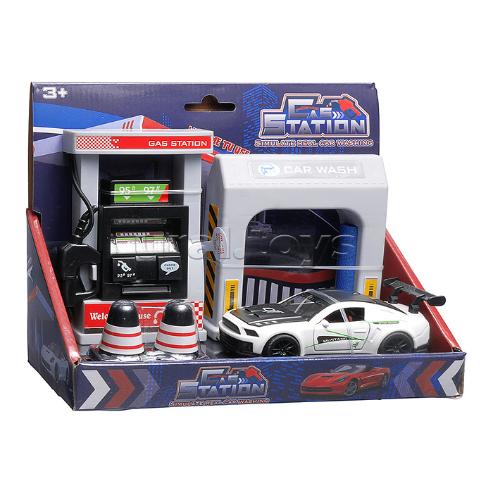 Игровой набор "Заправочная станция" в коробке