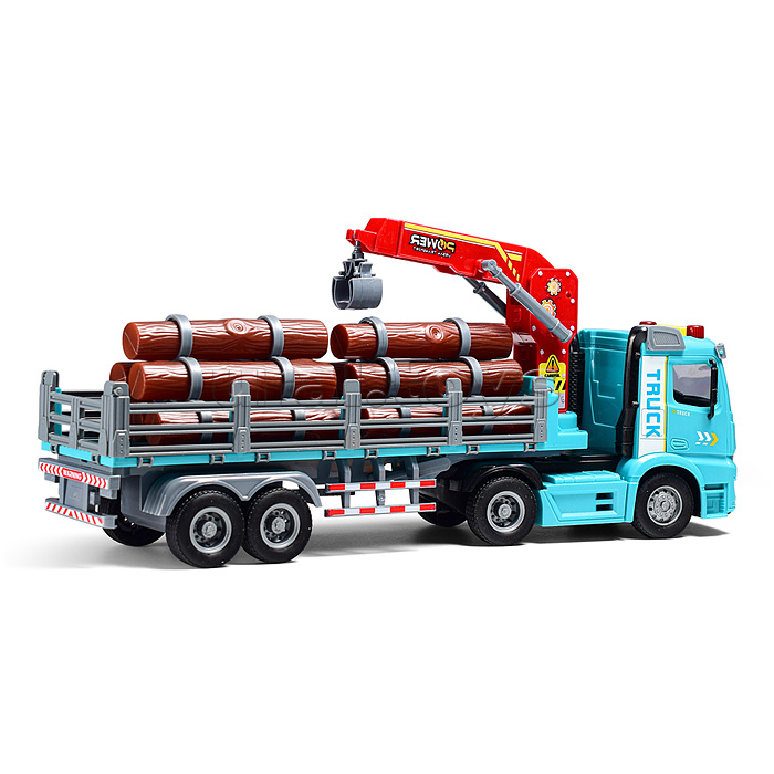 Машина "Лесовоз" на батарейках, в коробке