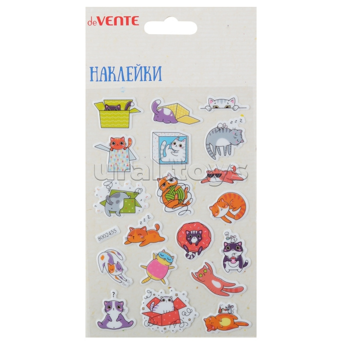 Наклейки мягкие "Смешные котята" размер карточки 10x15 см, puff, объемные, многоразовые Наклейки мягкие "Смешные котята" размер карточки 10x15 см, puff, объемные, многоразовые