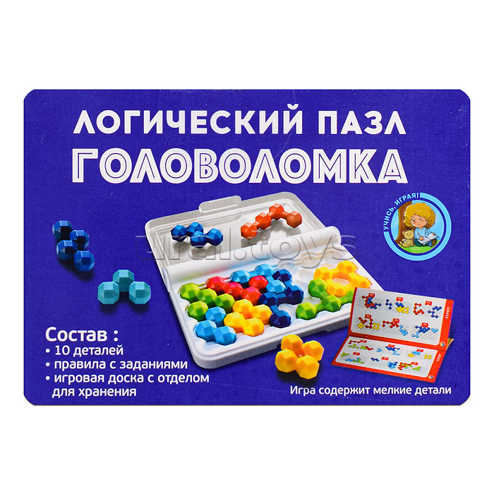 Игра головоломка "Логический пазл" фигурная 10 эл Учись играя Игра головоломка "Логический пазл" фигурная 10 эл Учись играя