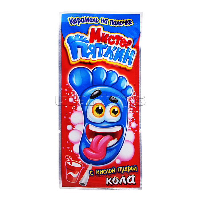 Карамель на палочке с кислой пудрой "Мистер Пяткин" ассорти 11гр*48шт