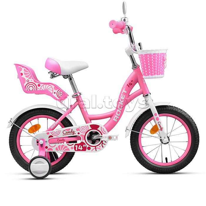 Велосипед 14" Rocket Candy, цвет розовый