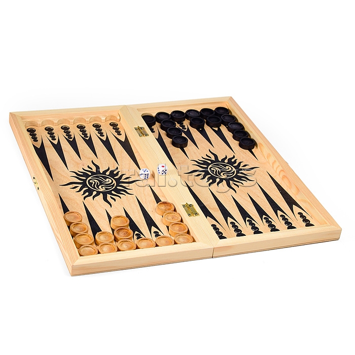 Игра 3в1 малая с походными пластмассовыми шахматами "Объедовские" (нарды, шахматы, шашки "Классика" (400*200*40))