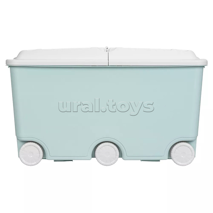 Ящик для игрушек на колесах 685х395х385мм, 66,5л (Светло-голубой)
