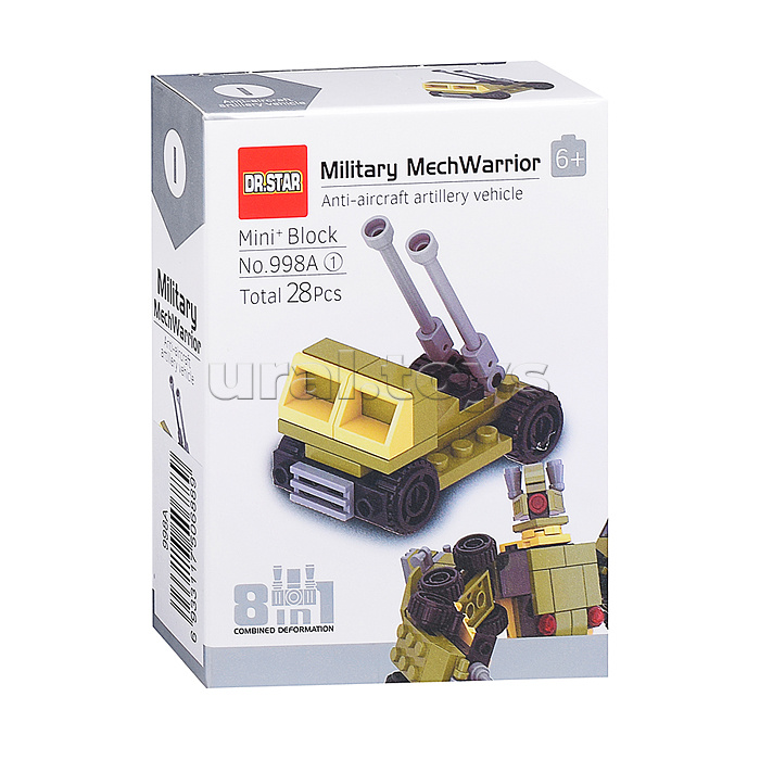 Конструктор "Военный робот" в коробке