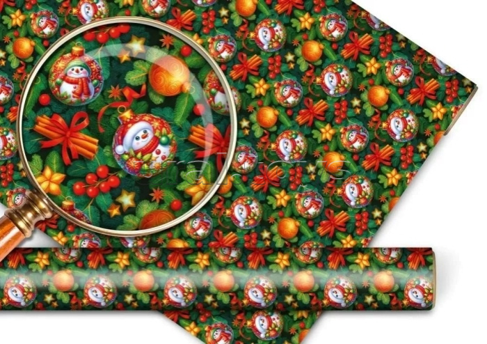 Упаковочная бумага "Подарки от Деда Мороза"