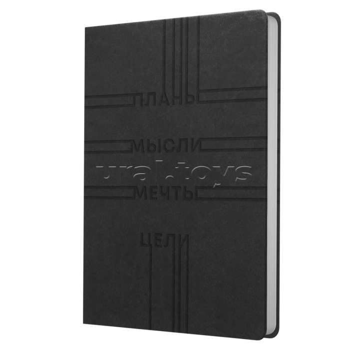 Книга для записей А5, 96л. "Планы и цели" иск.кожа (BASICS) Интеграл. термотиснение