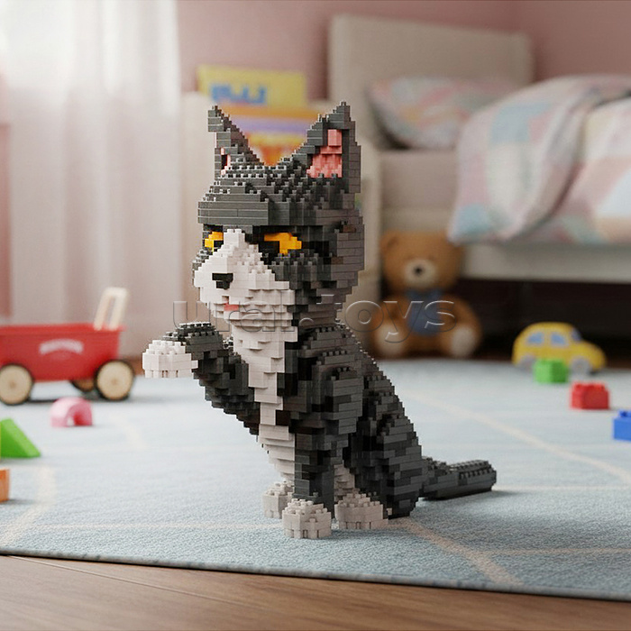 Конструктор "Серый котик" 3D, в коробке