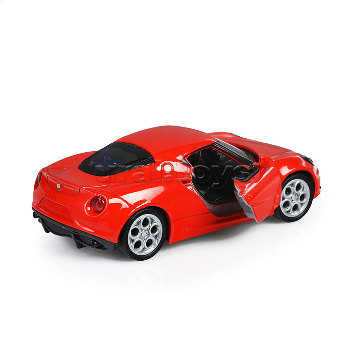 Машинка 1:38 Alfa Romeo 4C, пруж. мех., цв. в асс. Машинка 1:38 Alfa Romeo 4C, пруж. мех., цв. в асс.