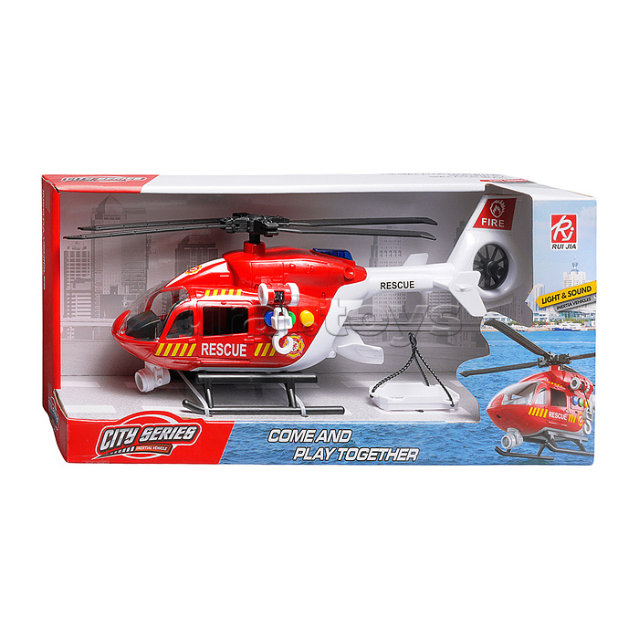 Машина "Спасательный пожарный вертолет" 1:14, в коробке