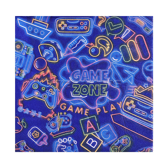Набор посуды одноразовой "Game zone" салфетки (20 шт)