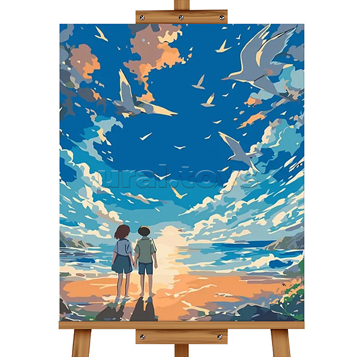 Картина по номерам "Мечты" 30*40 см, (цветной холст)