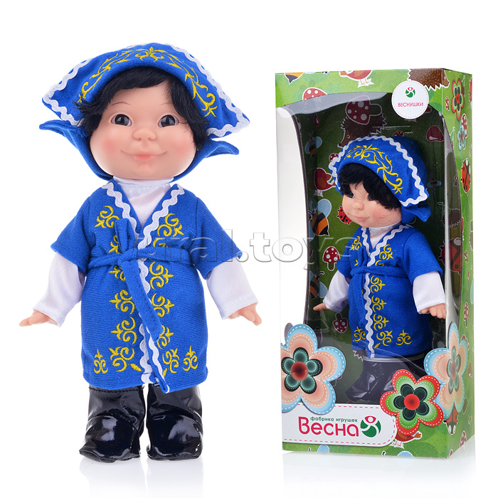 Кукла Веснушка в казахском костюме (мальчик)