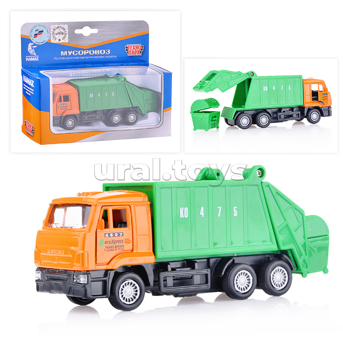 Машина металл KAMAZ мусоровоз 12см. (открыв. двери) в коробке Машина металл KAMAZ мусоровоз 12см. (открыв. двери) в коробке