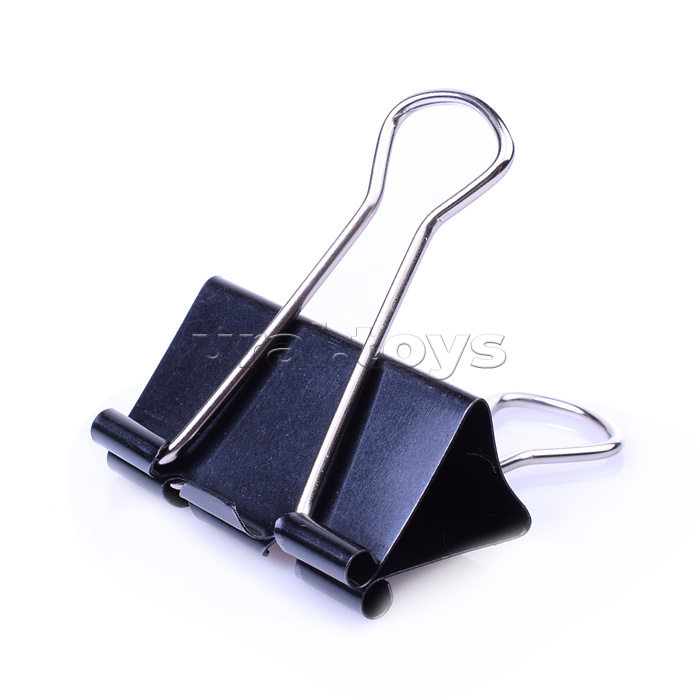 Зажим для бумаг "Attomex" металлический (32 мм) толщина скрепления до 13,5 мм, черный, 12 шт в картонной коробке