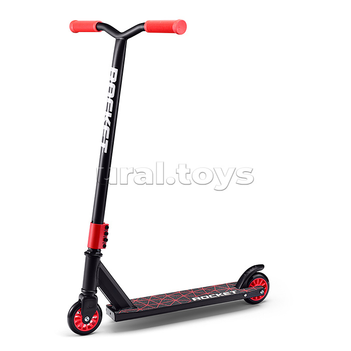 Самокат-снегокат трюковой в коробке (красный)