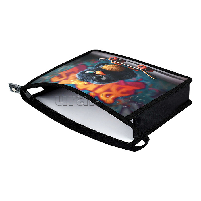 Папка для школьных тетрадей пластиковая "Опасный птенец" полипропилен, формат А5, 23.3x20х6.5 см