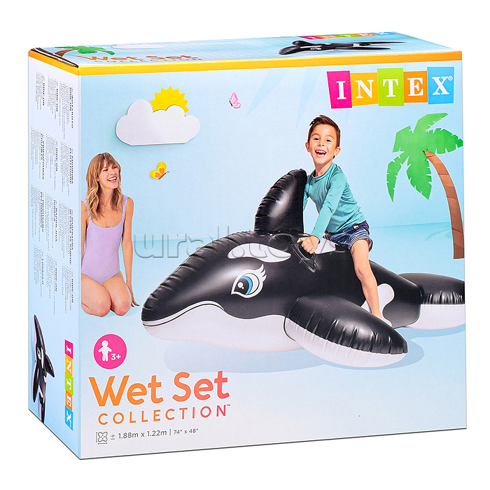 Игрушка для плавания «Касатка», 188 х 122 см, от 3 лет, 58561NP INTEX