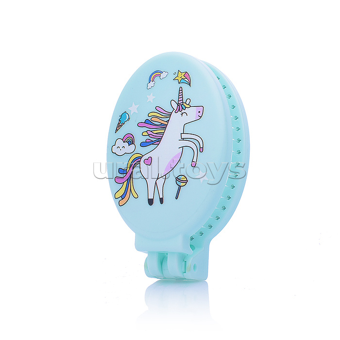 Расческа "Единорожка" с зеркалом, складное