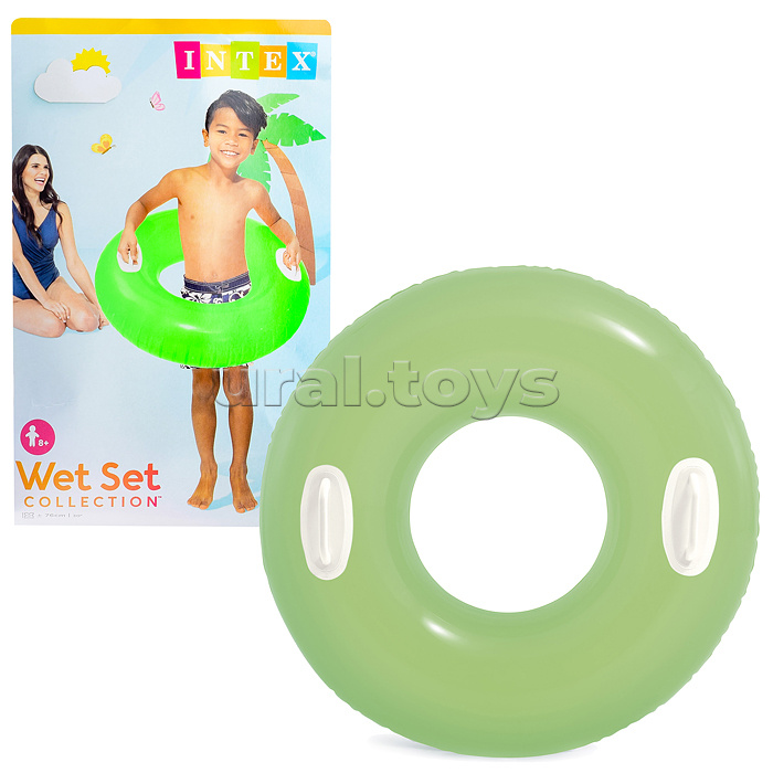 Круг для плавания «Яркое настроение», с ручками, d=76 см, от 8 лет, цвета МИКС, 59258NP INTEX