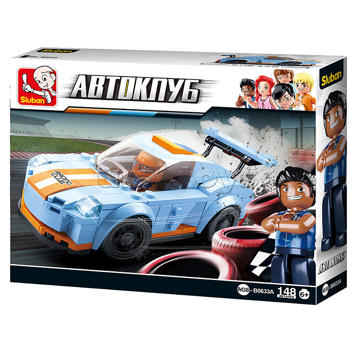 Конструктор "Гоночный автомобиль "Леопард" (148 дет.) в коробке